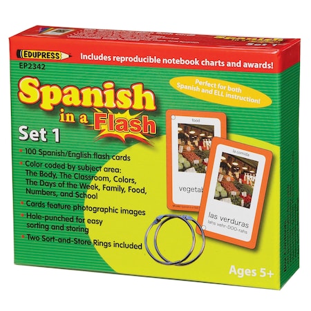 Edupress Spanish in a Flash Set 1 TCR62342